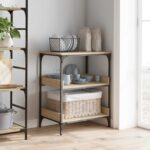 vidaXL Kuchynský vozík Sonoma dub 60 x 41 x 80,5 cm Kompozitné drevo – Obrázok 4