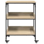 vidaXL Kuchynský vozík Sonoma dub 60 x 41 x 80,5 cm Kompozitné drevo – Obrázok 6