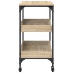 vidaXL Kuchynský vozík Sonoma dub 60 x 41 x 80,5 cm Kompozitné drevo – Obrázok 7
