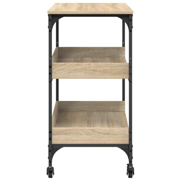 vidaXL Kuchynský vozík Sonoma dub 60 x 41 x 80,5 cm Kompozitné drevo – Obrázok 7