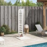 vidaXL Externá sprcha 223 cm Biela