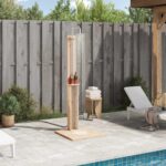 vidaXL Externá sprcha 206 cm Prírodná