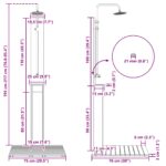 vidaXL Externá sprcha 206 cm Prírodná – Obrázok 11