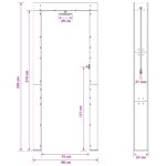 vidaXL Externá sprcha 226 cm Biela – Obrázok 9