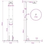 vidaXL Externá sprcha 210 cm Prírodná – Obrázok 10