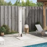 vidaXL Externá sprcha 210 cm Biela