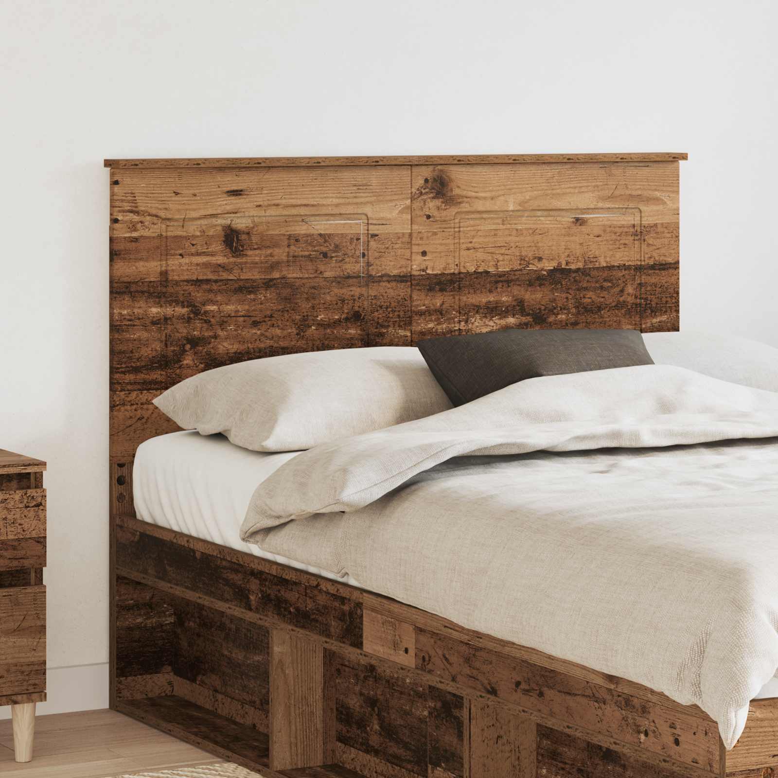887657_1.jpg vidaXL Zadné čelo Staré drevo 138 x 7 x 100 cm Konštruované drevo – Obrázok 1