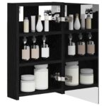 vidaXL Kúpeľňová zrkadlová skrinka Čierny dub 30 x 10,5 x 50 cm – Obrázok 3