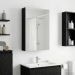 vidaXL Kúpeľňová zrkadlová skrinka Čierny dub 30 x 10,5 x 50 cm – Obrázok 4