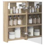 vidaXL Kúpeľňová zrkadlová skrinka Sonoma dub 30 x 10,5 x 50 cm – Obrázok 3