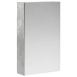 vidaXL Kúpeľňová zrkadlová skrinka Betónová šedá 30 x 10,5 x 50 cm – Obrázok 2