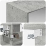 vidaXL Kúpeľňová zrkadlová skrinka Betónová šedá 30 x 10,5 x 50 cm – Obrázok 9