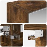 vidaXL Kúpeľňová zrkadlová skrinka Dymová dub 30 x 10,5 x 50 cm – Obrázok 9