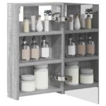 vidaXL Kúpeľňová zrkadlová skrinka Sivý Sonoma 30 x 10,5 x 50 cm – Obrázok 3