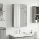 vidaXL Kúpeľňová zrkadlová skrinka Sivý Sonoma 30 x 10,5 x 50 cm – Obrázok 4