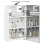 vidaXL Kúpeľňová zrkadlová skrinka s poličkou Biela 30 x 10,5 x 50 cm – Obrázok 3
