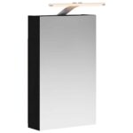 vidaXL Kúpeľňová zrkadlová skrinka Čierny dub 30 x 10,5 x 50 cm – Obrázok 2