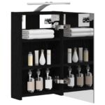 vidaXL Kúpeľňová zrkadlová skrinka Čierny dub 30 x 10,5 x 50 cm – Obrázok 3