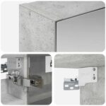 vidaXL Kúpeľňová zrkadlová skrinka Betónová šedá 30 x 10,5 x 50 cm – Obrázok 10