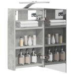 vidaXL Kúpeľňová zrkadlová skrinka Betónová šedá 30 x 10,5 x 50 cm – Obrázok 3