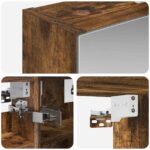 vidaXL Kúpeľňová zrkadlová skrinka Dymová dub 30 x 10,5 x 50 cm – Obrázok 10