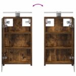 vidaXL Kúpeľňová zrkadlová skrinka Dymová dub 30 x 10,5 x 50 cm – Obrázok 12