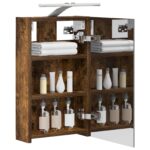 vidaXL Kúpeľňová zrkadlová skrinka Dymová dub 30 x 10,5 x 50 cm – Obrázok 3