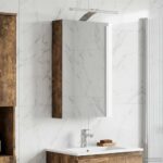 vidaXL Kúpeľňová zrkadlová skrinka Dymová dub 30 x 10,5 x 50 cm – Obrázok 4