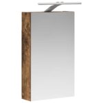 vidaXL Kúpeľňová zrkadlová skrinka Dymová dub 30 x 10,5 x 50 cm – Obrázok 5