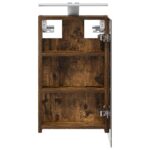 vidaXL Kúpeľňová zrkadlová skrinka Dymová dub 30 x 10,5 x 50 cm – Obrázok 7