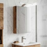 vidaXL Kúpeľňová zrkadlová skrinka Staré drevo 30 x 10,5 x 50 cm – Obrázok 4