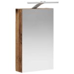 vidaXL Kúpeľňová zrkadlová skrinka Staré drevo 30 x 10,5 x 50 cm – Obrázok 5