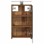 vidaXL Kúpeľňová zrkadlová skrinka Staré drevo 30 x 10,5 x 50 cm – Obrázok 7