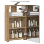 vidaXL Kúpeľňová zrkadlová skrinka Remeselnícky dub 30 x 10,5 x 50 cm – Obrázok 3