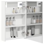 vidaXL Kúpeľňová zrkadlová skrinka Nástenný Biela 40 x 10,5 x 60,5 cm – Obrázok 3