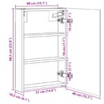 vidaXL Kúpeľňová zrkadlová skrinka Čierny dub 40 x 10,5 x 60,5 cm – Obrázok 11