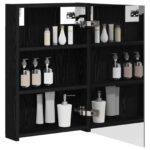 vidaXL Kúpeľňová zrkadlová skrinka Čierny dub 40 x 10,5 x 60,5 cm – Obrázok 3
