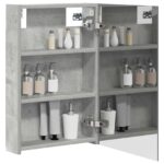 vidaXL Kúpeľňová zrkadlová skrinka Betónová šedá 40 x 10,5 x 60,5 cm – Obrázok 3