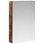 vidaXL Kúpeľňová zrkadlová skrinka Dymová dub 40 x 10,5 x 60,5 cm – Obrázok 2