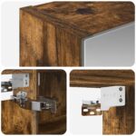 vidaXL Kúpeľňová zrkadlová skrinka Dymová dub 40 x 10,5 x 60,5 cm – Obrázok 9