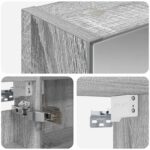 vidaXL Kúpeľňová zrkadlová skrinka Sivý Sonoma 40 x 10,5 x 60,5 cm – Obrázok 9