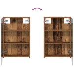 vidaXL Kúpeľňová zrkadlová skrinka Staré drevo 40 x 10,5 x 60,5 cm – Obrázok 10