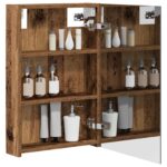 vidaXL Kúpeľňová zrkadlová skrinka Staré drevo 40 x 10,5 x 60,5 cm – Obrázok 3