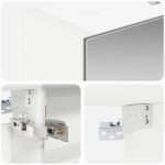 vidaXL Kúpeľňová zrkadlová skrinka Nástenný Biela 40 x 10,5 x 60,5 cm – Obrázok 10