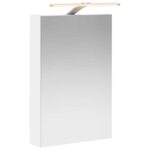 vidaXL Kúpeľňová zrkadlová skrinka Nástenný Biela 40 x 10,5 x 60,5 cm – Obrázok 2