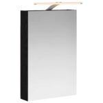 vidaXL Kúpeľňová zrkadlová skrinka Čierny dub 40 x 10,5 x 60,5 cm – Obrázok 2