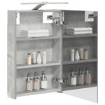 vidaXL Kúpeľňová zrkadlová skrinka Betónová šedá 40 x 10,5 x 60,5 cm – Obrázok 3