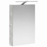 vidaXL Kúpeľňová zrkadlová skrinka Betónová šedá 40 x 10,5 x 60,5 cm – Obrázok 5