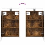 vidaXL Kúpeľňová zrkadlová skrinka Dymová dub 40 x 10,5 x 60,5 cm – Obrázok 12