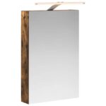 vidaXL Kúpeľňová zrkadlová skrinka Dymová dub 40 x 10,5 x 60,5 cm – Obrázok 2